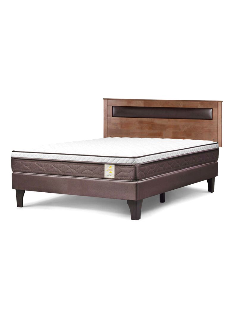 Cama Europea New style 4 Plus 2 Plazas + Respaldo Ferrara-0