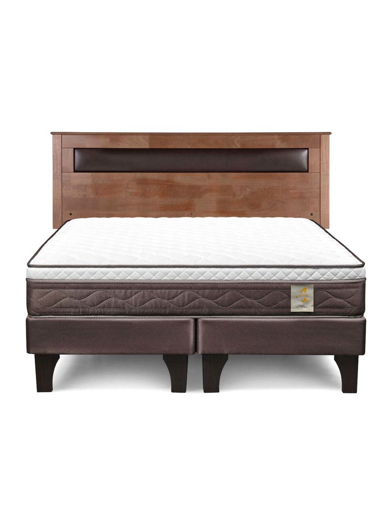 Cama Europea New Style 4 Plus King + Respaldo Ferrara-1