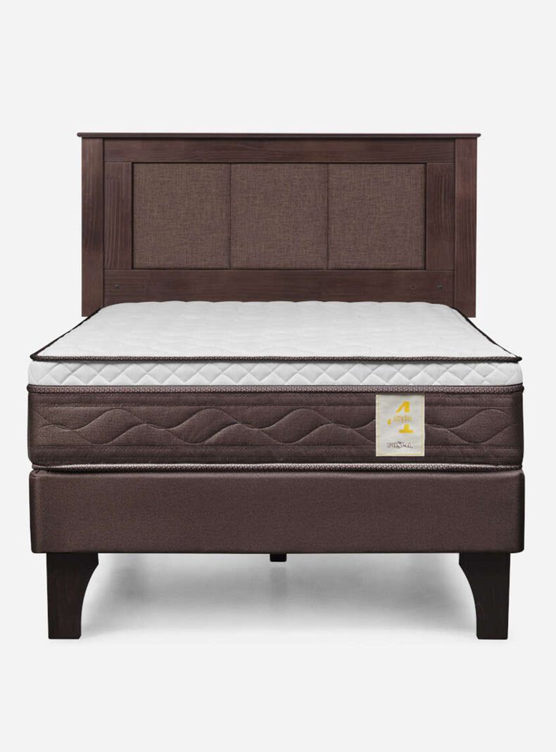 Cama Europea New style 4 Plus 1 Plaza + Respaldo Rachel-1