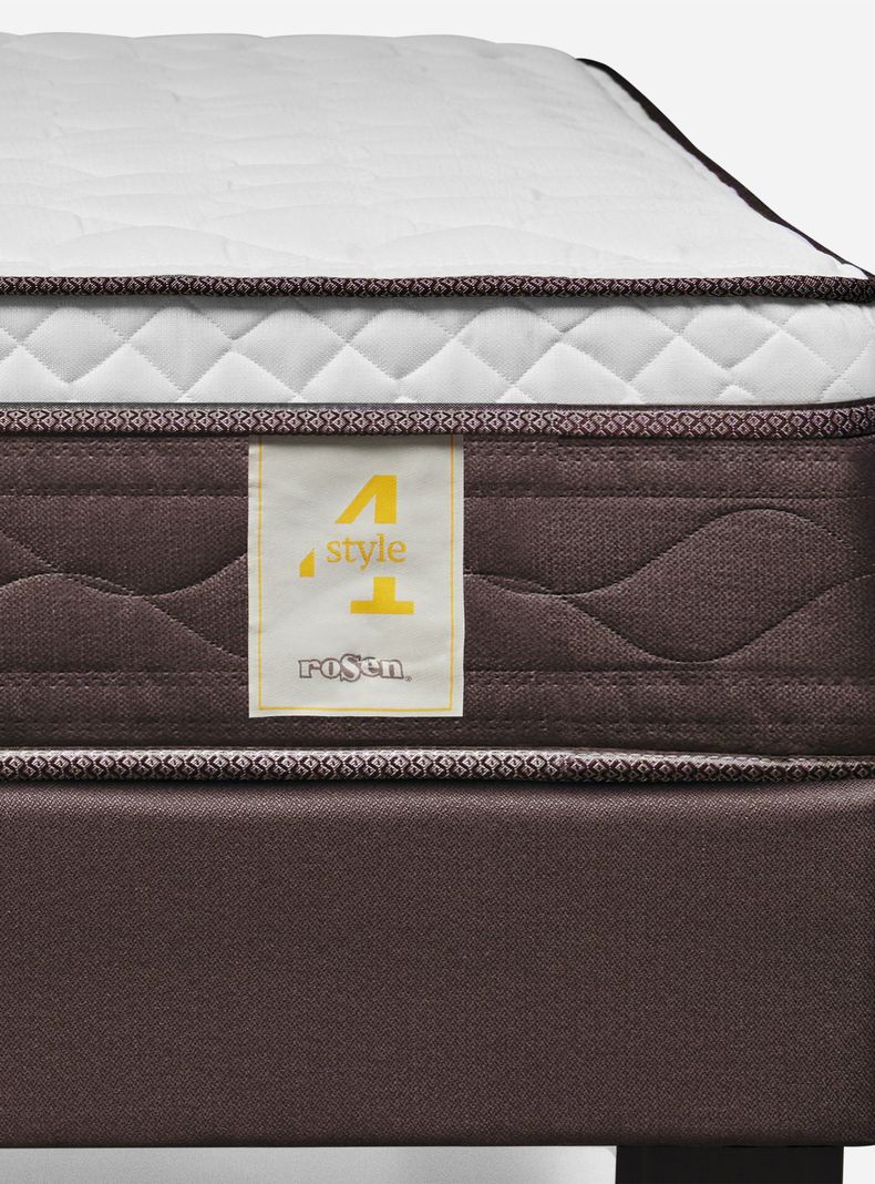 Cama Europea New Style 4 Plus 1.5 Plazas + Respaldo Rachel-5