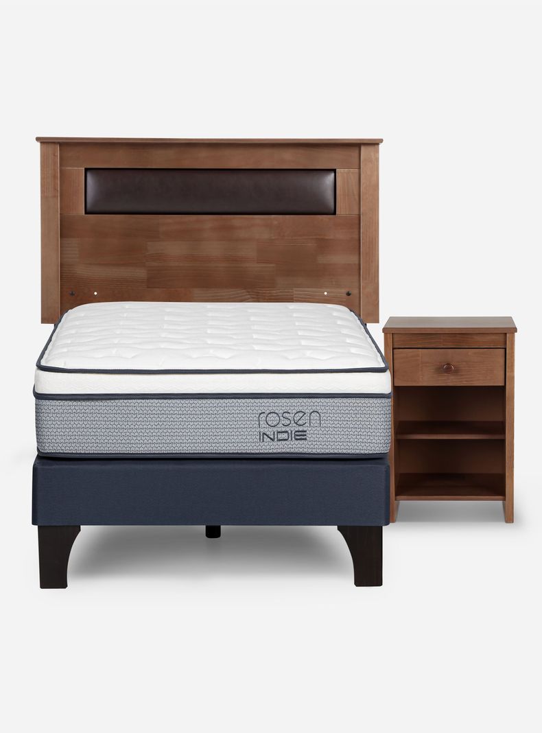 Cama Europea Indie 1 Plaza + Set de Muebles Ferrara-1