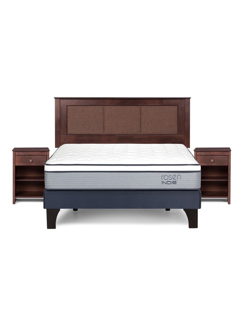 Cama Europea Indie 2 Plazas + Set de Muebles Rachel-1