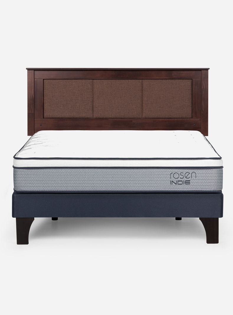 Cama Europea Indie 2 Plazas + Respaldo Rachel-1