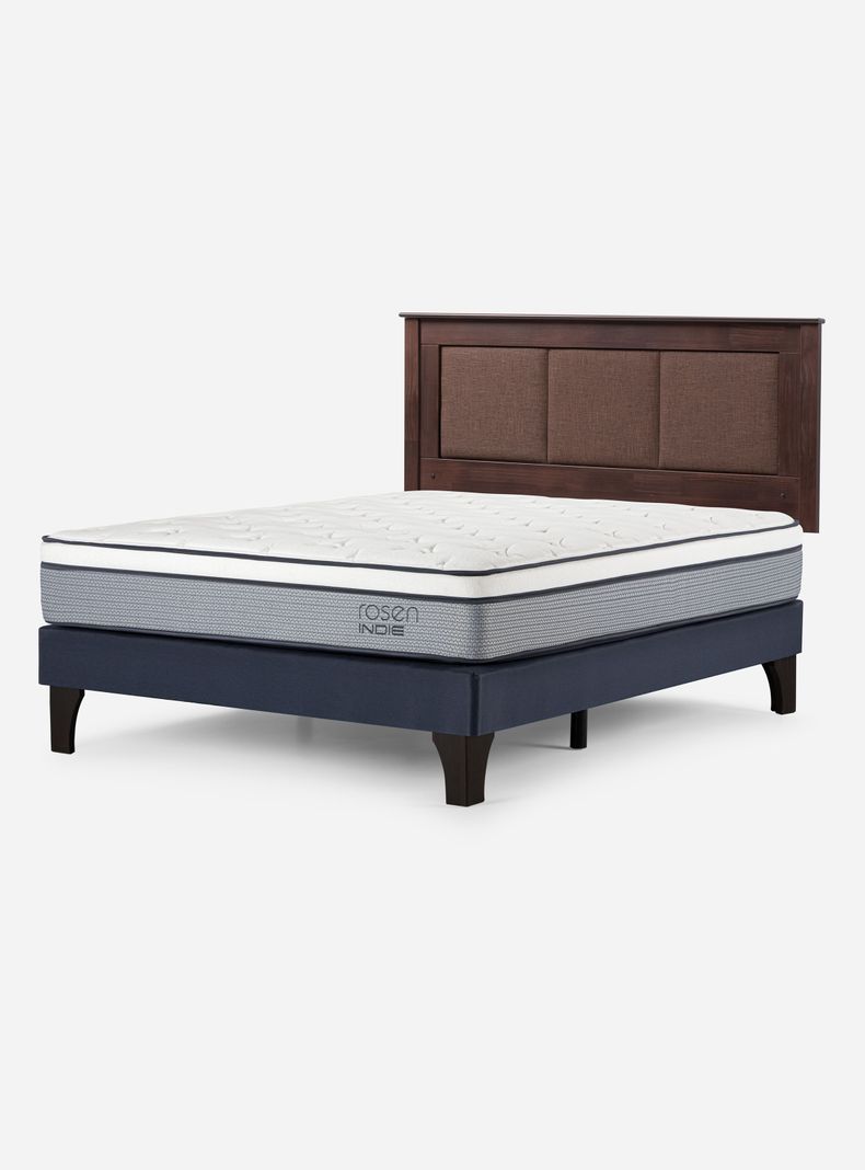 Cama Europea Indie 2 Plazas + Respaldo Rachel-0