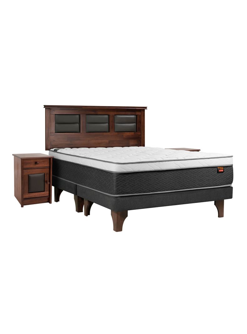 Cama Europea Everest King + Set Muebles Villarreal-0