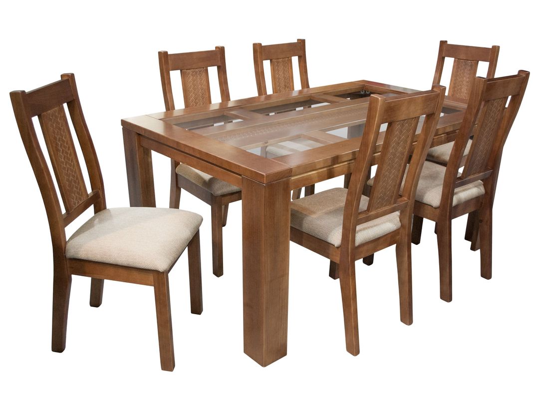 Juego Magasa de Comedor Málaga + 6 Sillas Canela Magasa-0