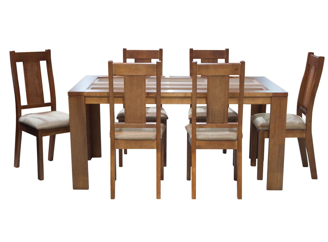 Juego Magasa de Comedor Málaga + 6 Sillas Canela Magasa-3