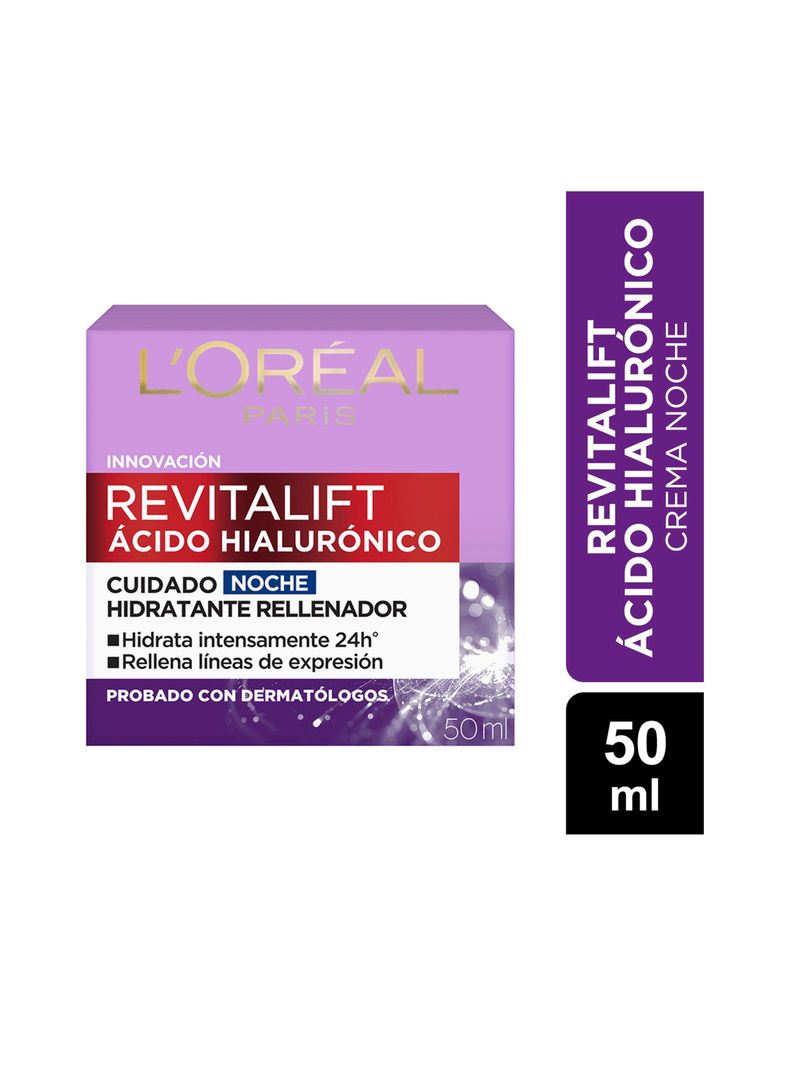 Crema Dermo Expertise L'Oréal Paris Revitalift Acido Hialuronico Noche 50 ml-0