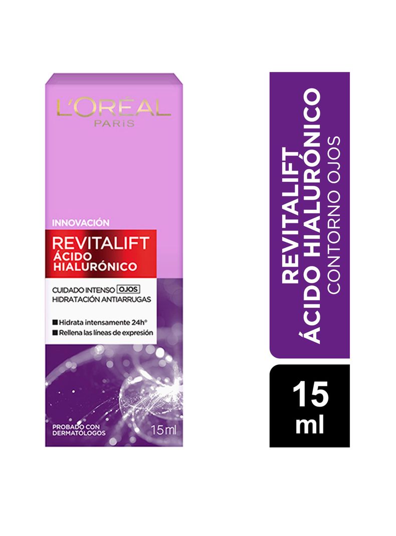 Crema Dermo Expertise L'Oréal Paris Revitalift Acido Hialuronico Ojos 15 ml-1