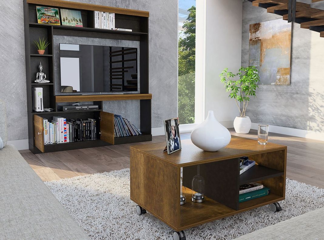 Combo Living Classic Estante TV 55'' + Mesa de Centro-0