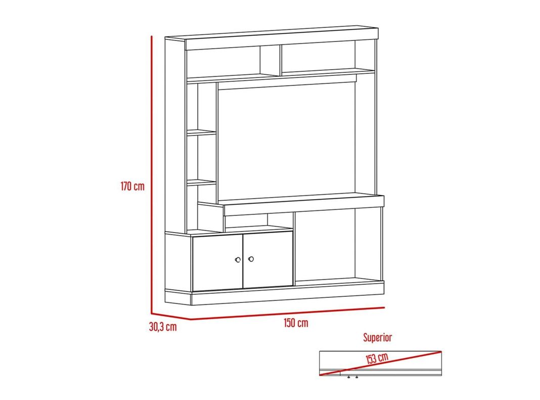 Combo Living Classic Estante 55'' + Bar-2