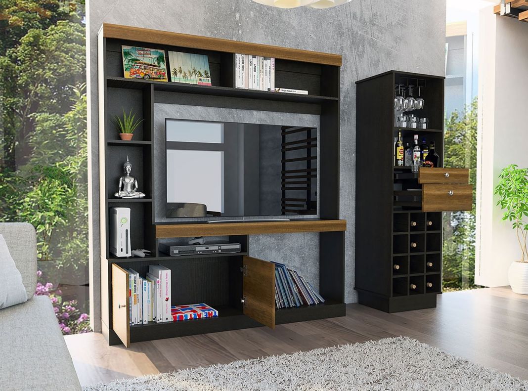 Combo Living Classic Estante 55'' + Bar-0