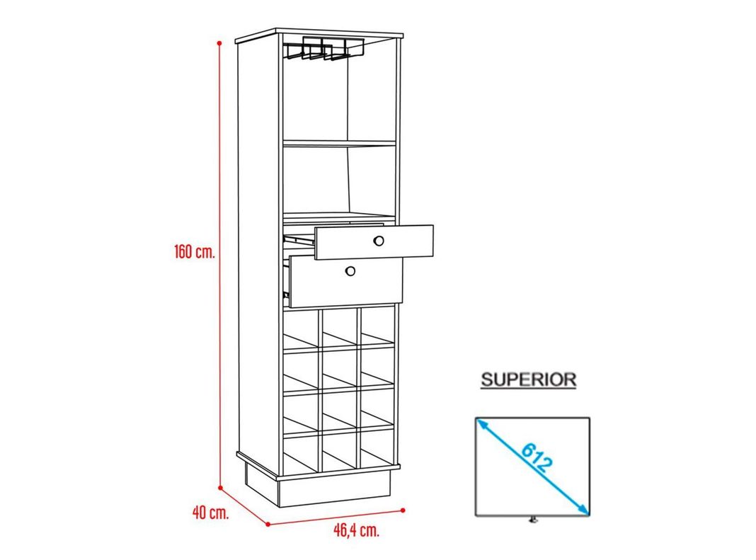 Combo Living Classic Estante 55'' + Bar-3