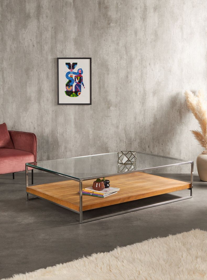 Mesa de Centro Saint Luke 100x150 cm Café Claro-0