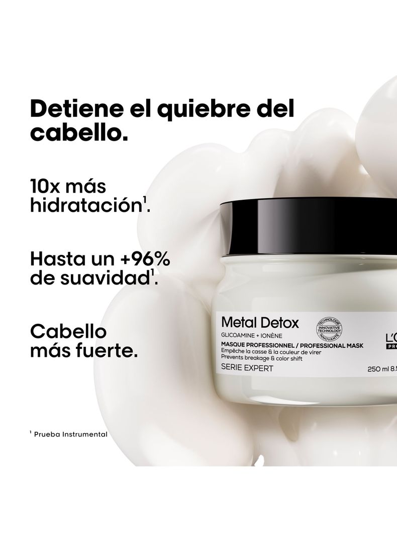 Máscara Suavidad y Brillo Cabello Dañado y con Color Metal Detox 250 ml-1