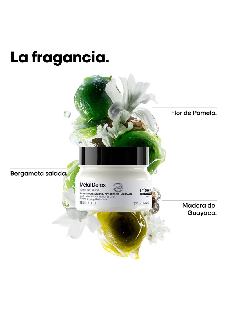 Máscara Suavidad y Brillo Cabello Dañado y con Color Metal Detox 250 ml-3