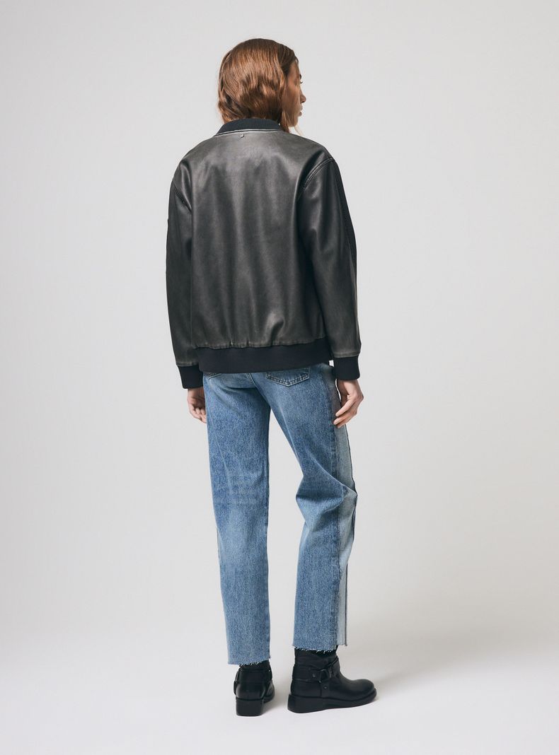 Chaqueta Bomber Efecto Lavado-5