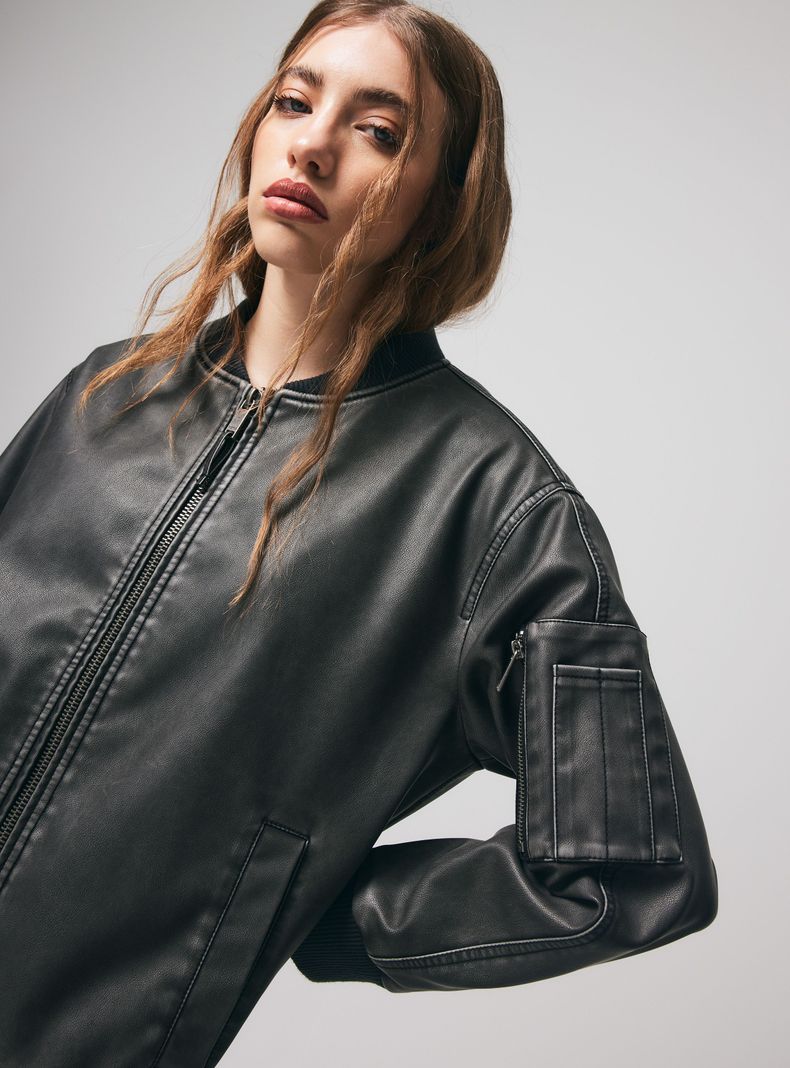 Chaqueta Bomber Efecto Lavado-3