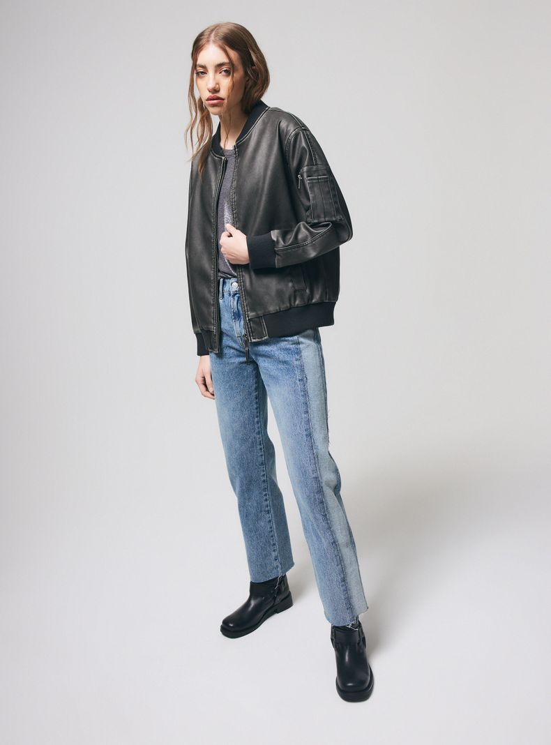 Chaqueta Bomber Efecto Lavado-4