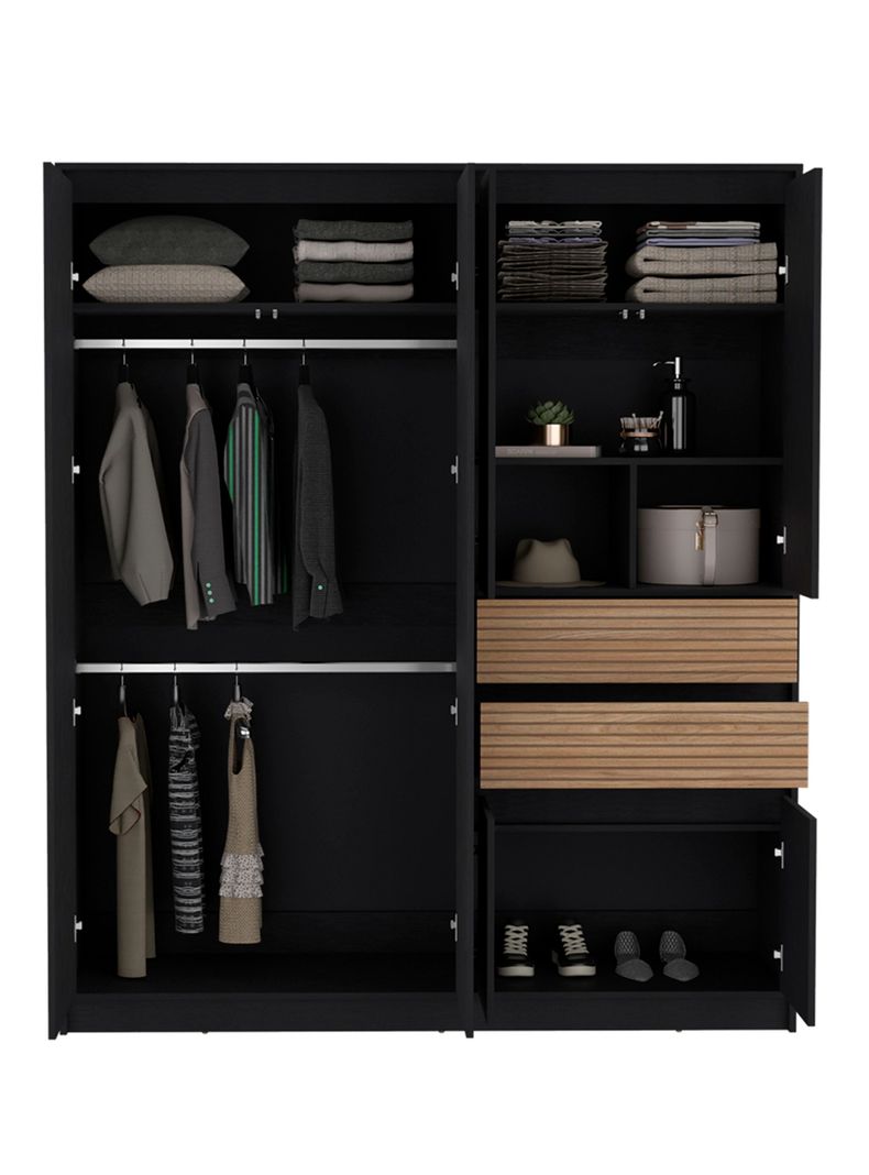 Closet 6 Puertas 2 Cajones Austin Wengue-3