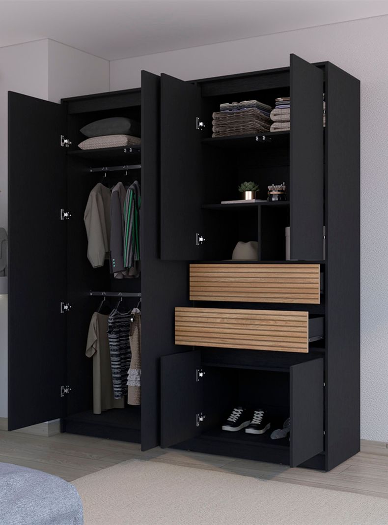 Closet 6 Puertas 2 Cajones Austin Wengue-4