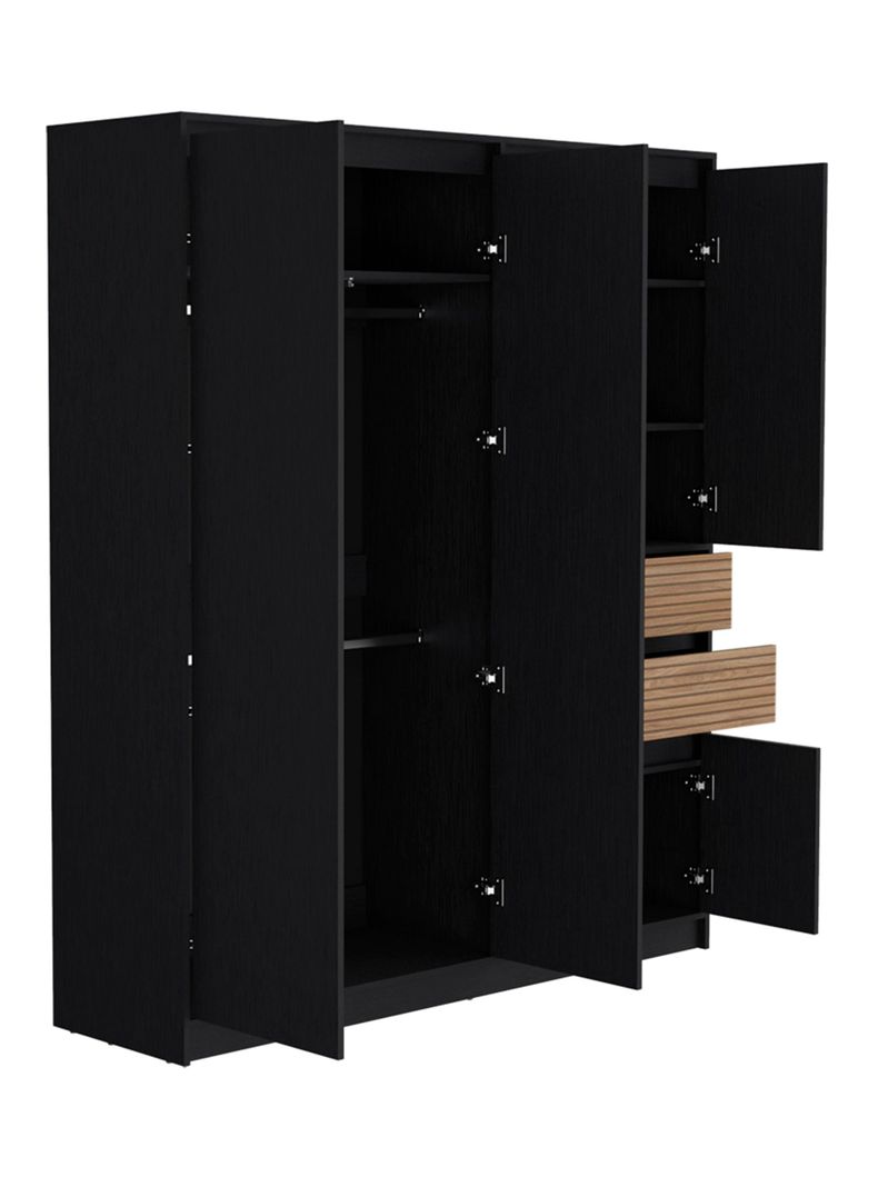 Closet 6 Puertas 2 Cajones Austin Wengue-2