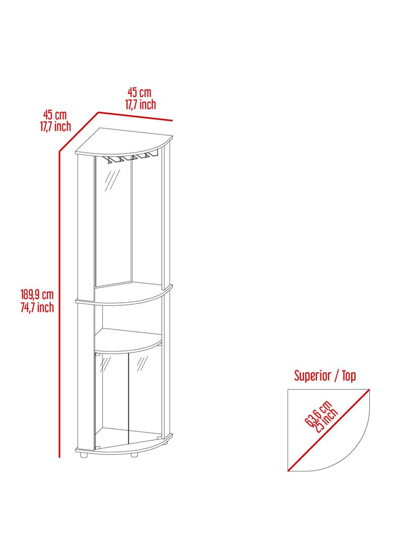 Bar Esquinero Chicago MDP 189.9 x 45 x 45 cm-1