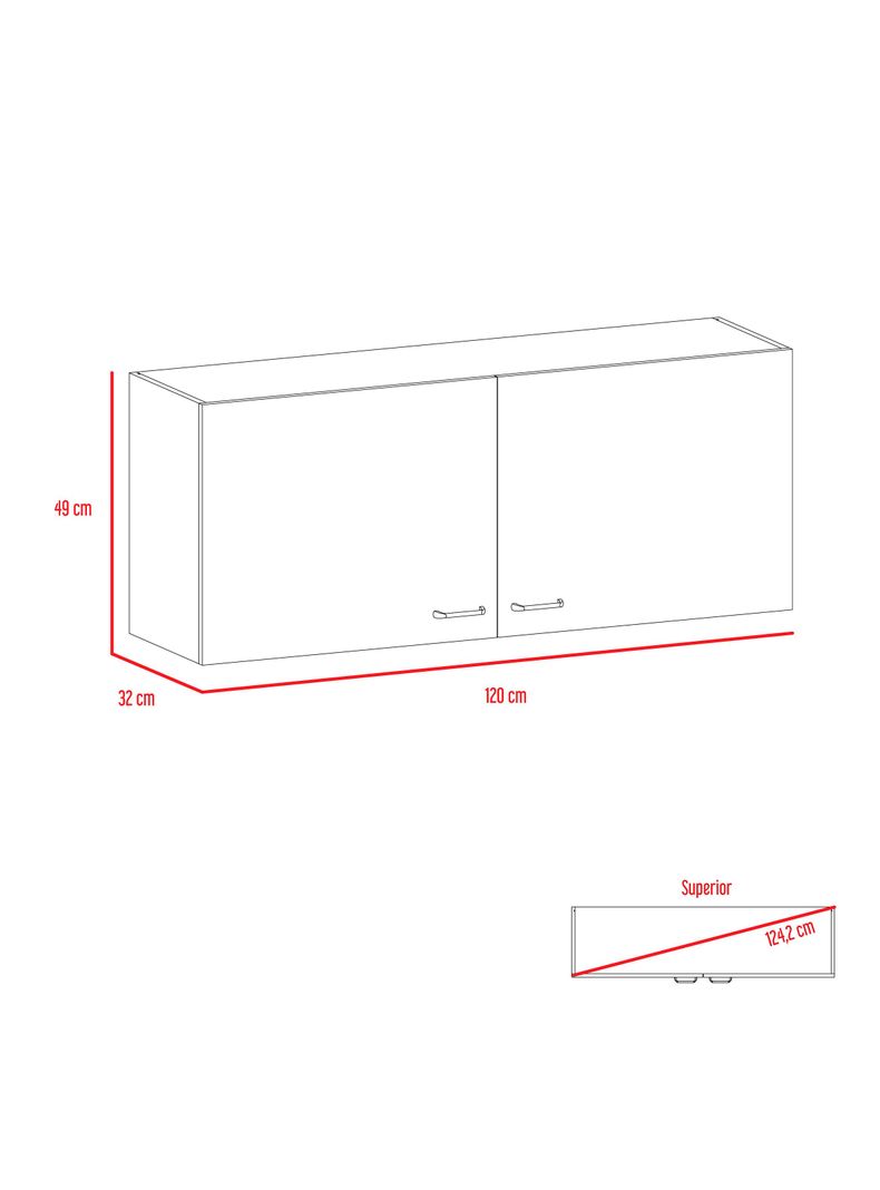Mueble de Cocina Superior Napoles 120 cm-1