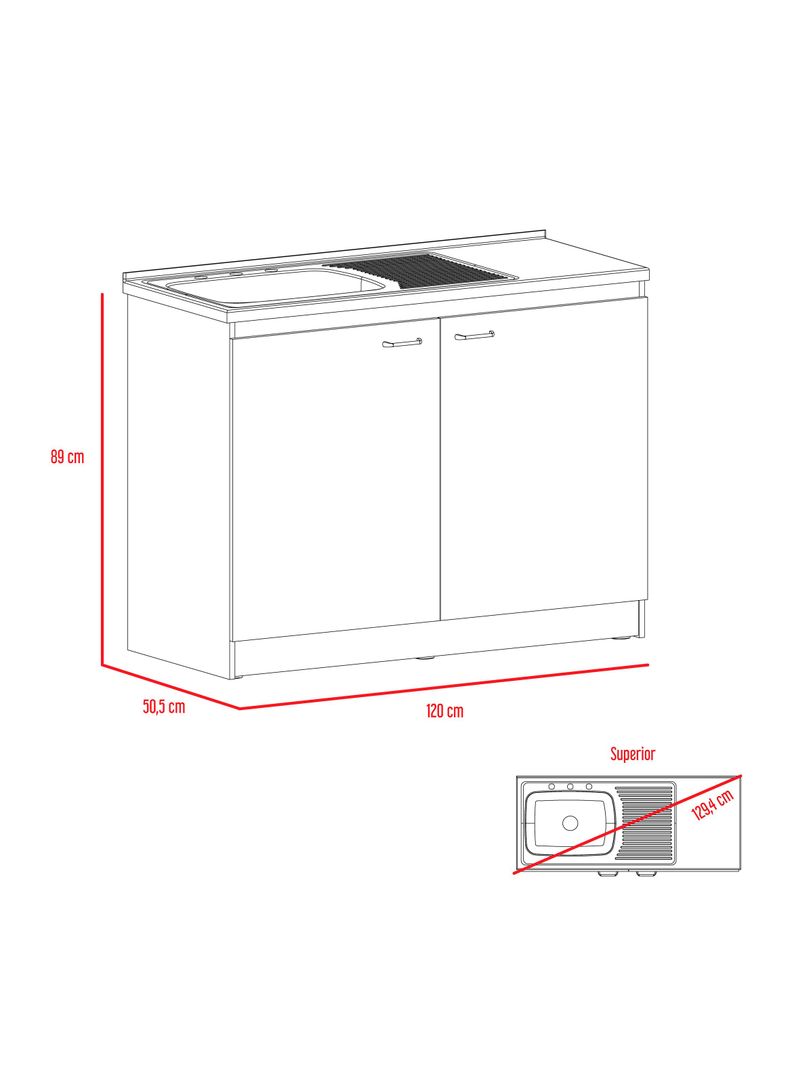Mueble de Cocina Inferior Napoles 120 cm-1