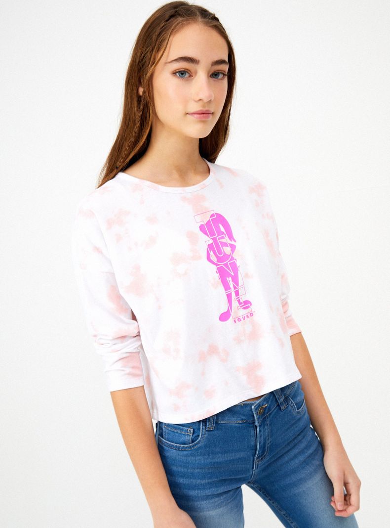 Polera Space Jam Niña Manga Larga Print-0