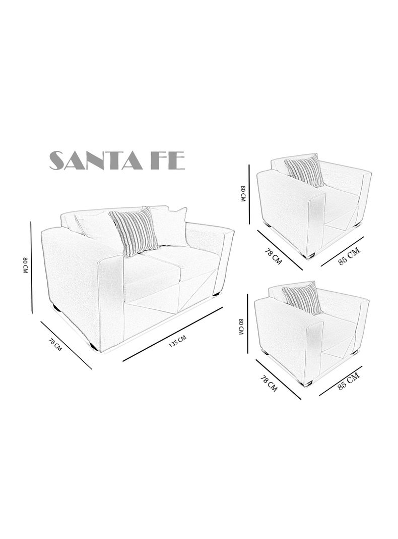 Juego Living Santa Fe Sofá + 2 Sillones-1