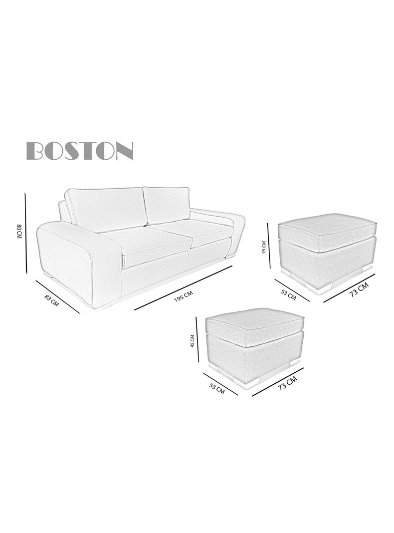 Juego de Living Boston Sofá 5 Cuerpos + Complementos-1