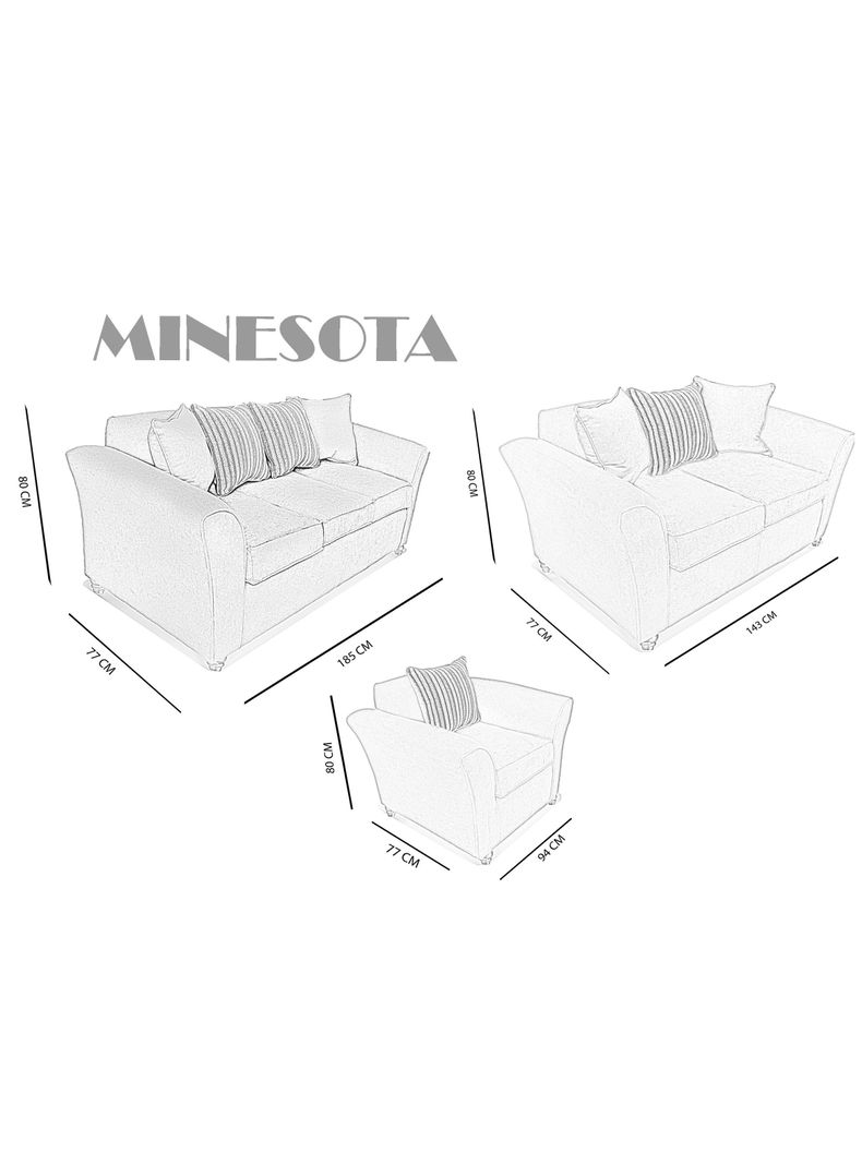 Juego Living Minesota Sofá 3C + Sofá 2C + 1 Sillón-1