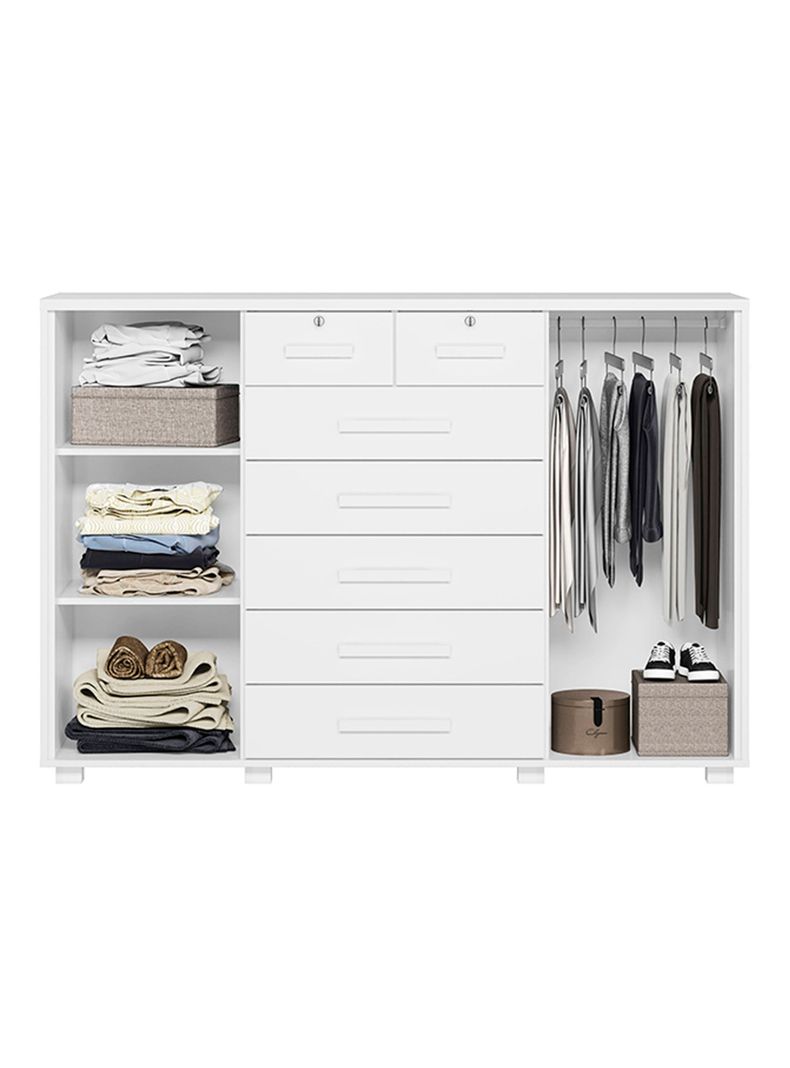 Comoda Fontana White 2P+7C-2
