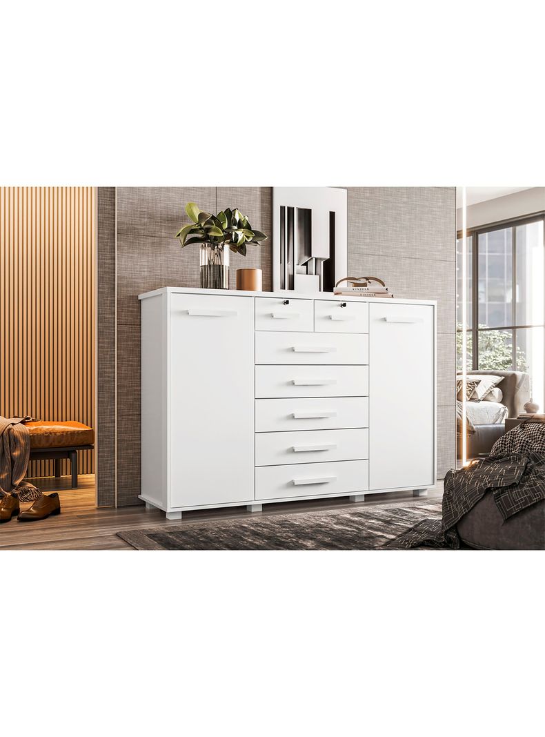 Comoda Fontana White 2P+7C-4