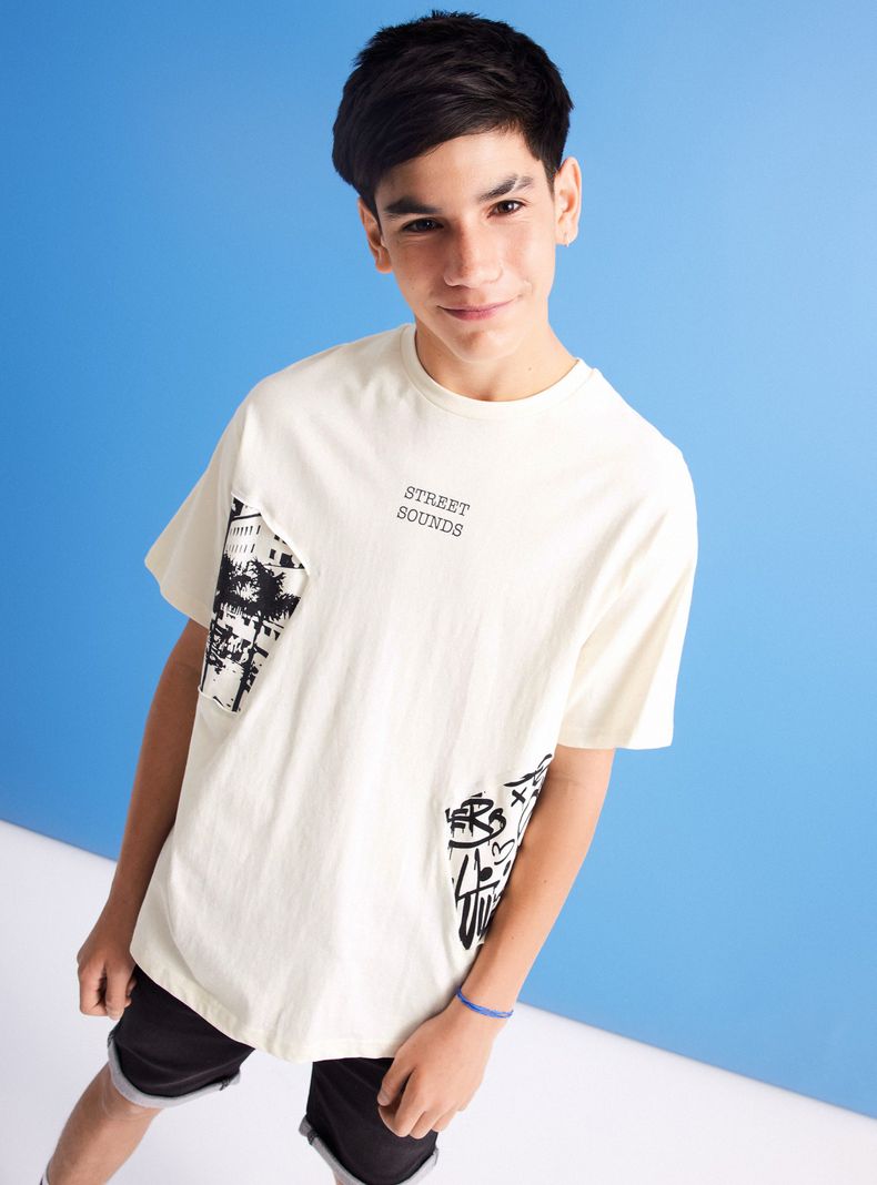Polera Foto Print Asimétrico-0