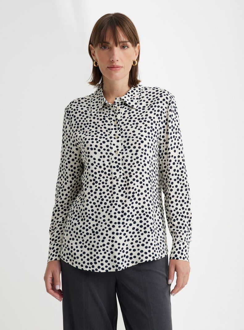 Blusa Estampada Punto Tejido Suave-0