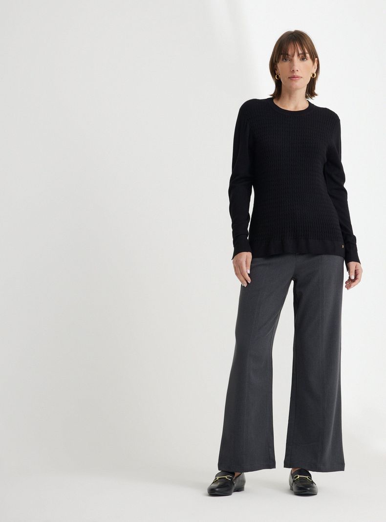 Sweater Trenzado Tejido Fino-4