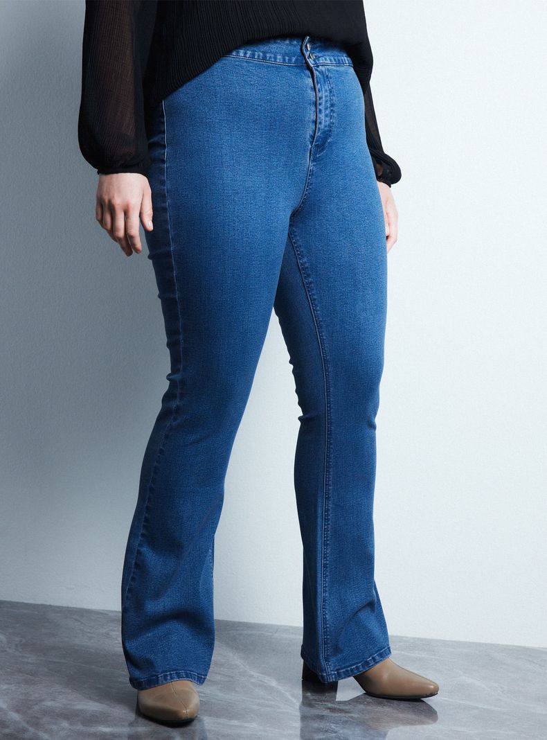 Jeans Pretina Doble Botón