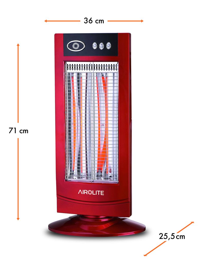 Estufas Halógena 900W HC 900 Rojo-1
