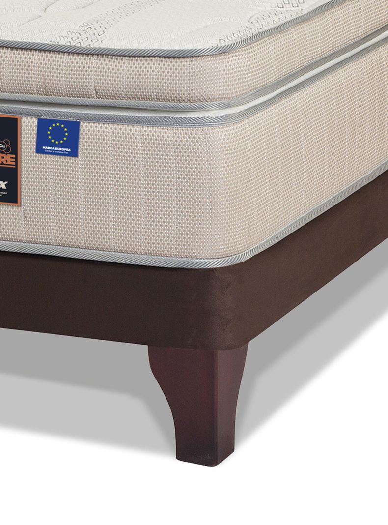 Cama Europea Maximo Cobre King Flex + Respaldo Royal-2