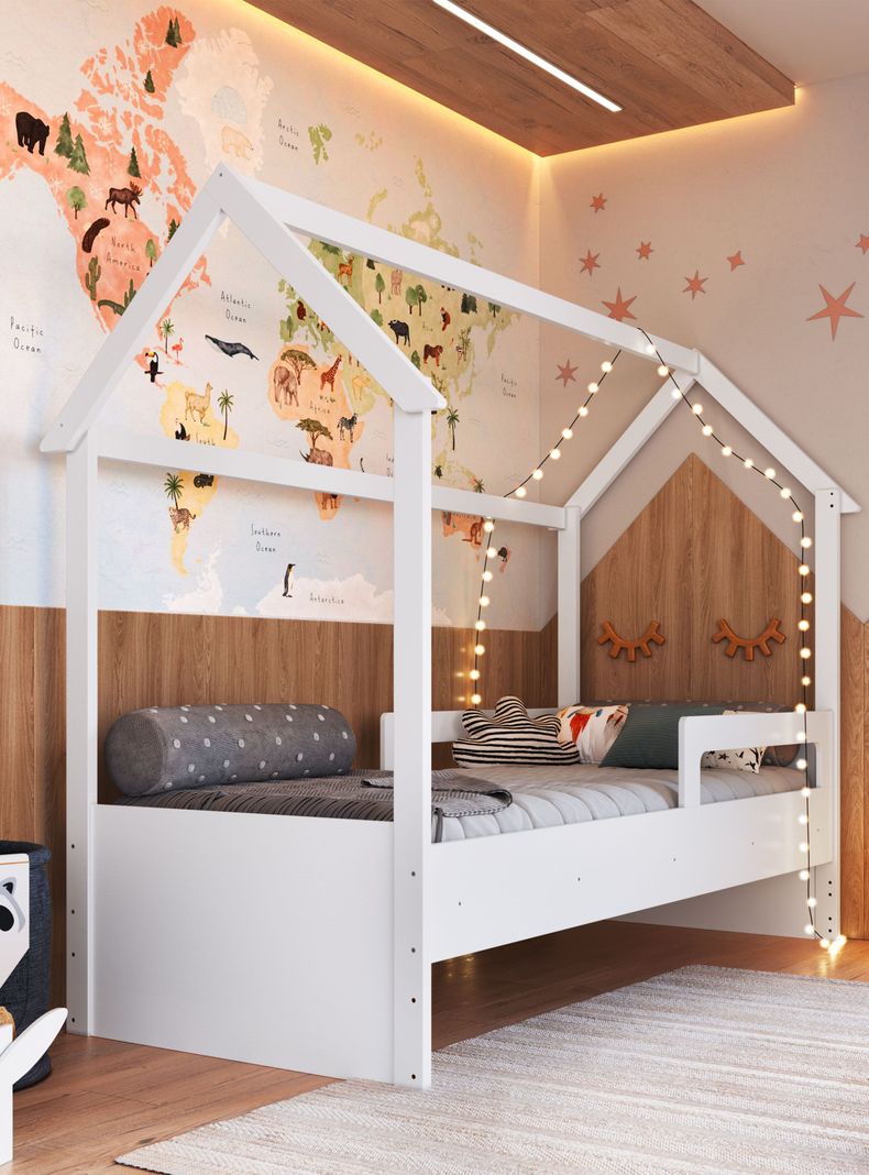 Cama Infantil Montessori Ema Blanca-4
