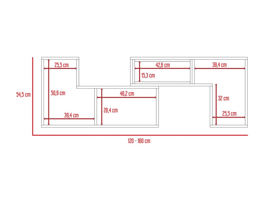 Rack TV 40" Extensible Beijing TuHome-1