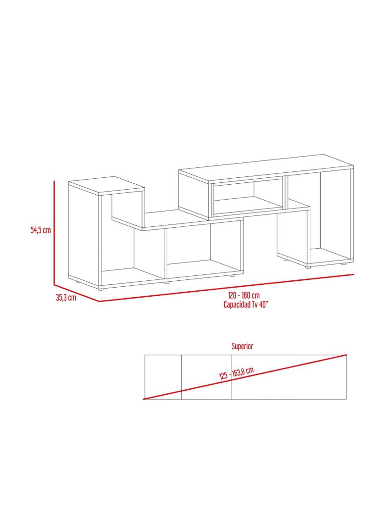 Rack TV 40" Extensible Beijing TuHome-2