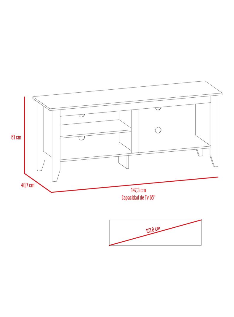 Rack TV 65" Essential Coñac-1