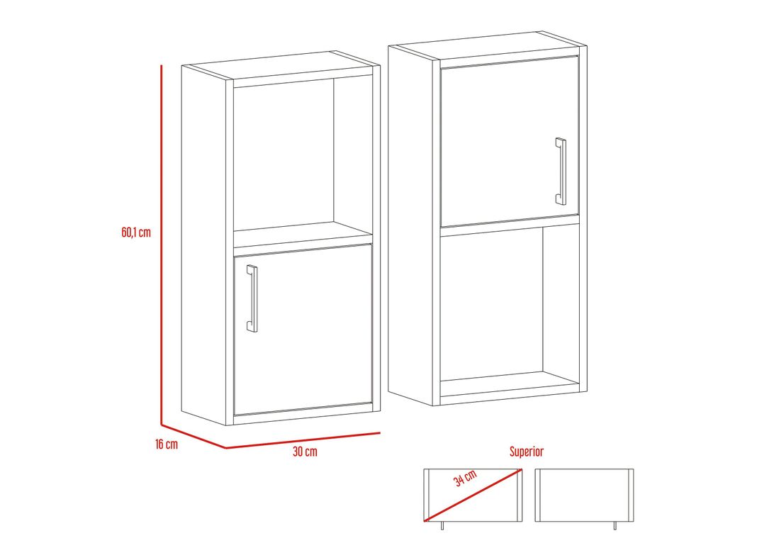 Set Muebles Optimizador Colgante Baño TuHome-2