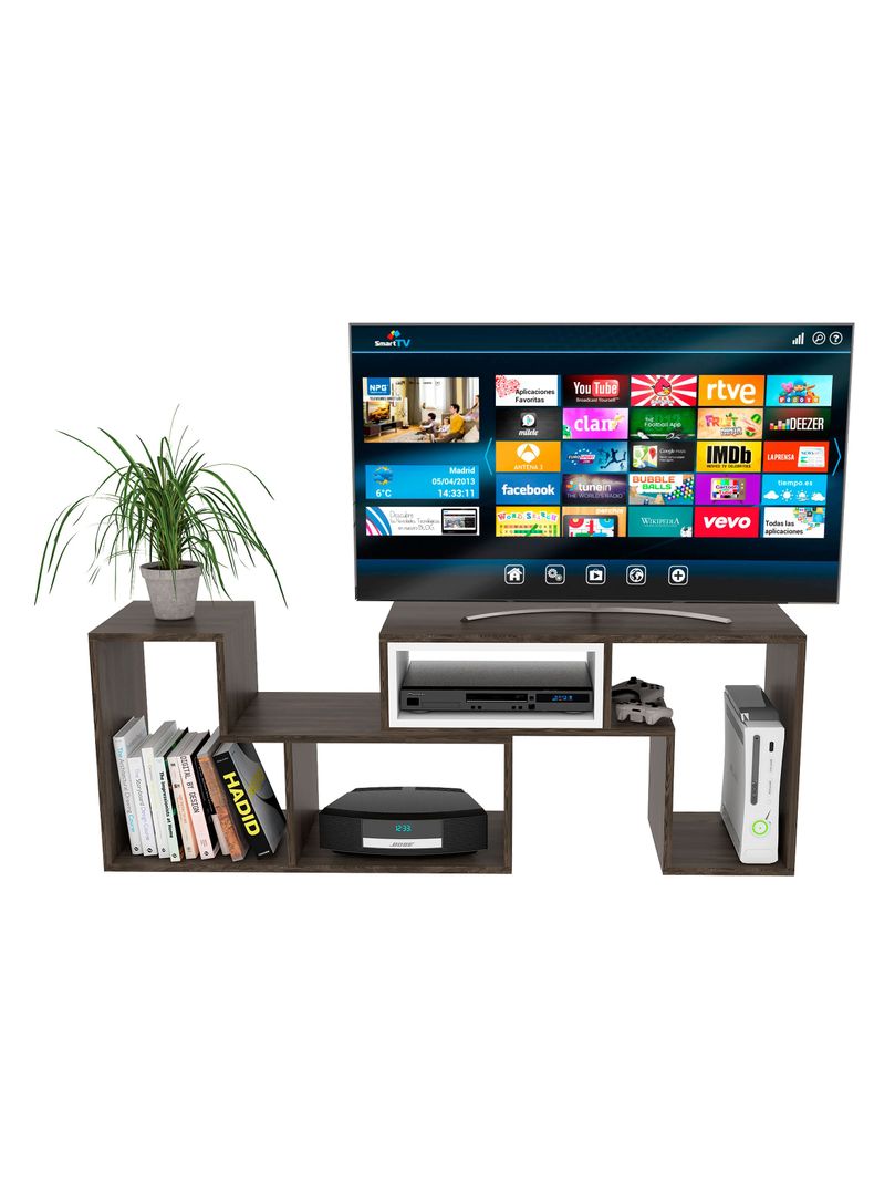 Rack Extensible TV 40" + Biblioteca Cubo + Mesa de Centro-2