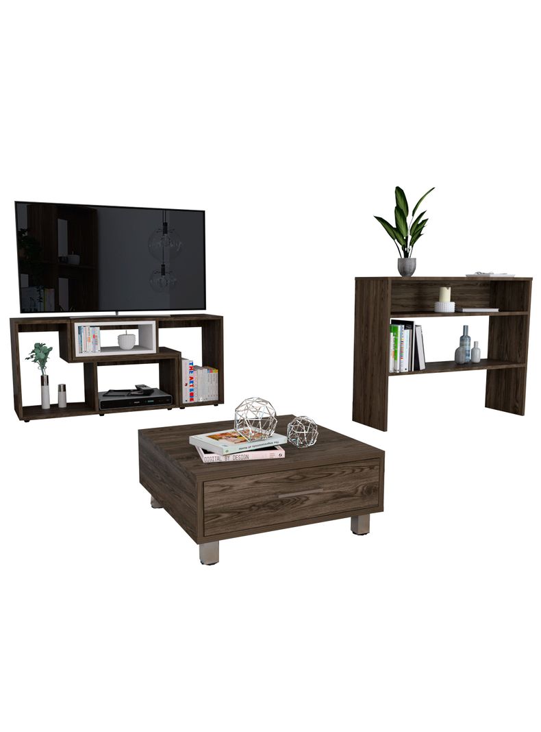 Rack Extensible TV 40" + Arrimo + Mesa de Centro TuHome-0