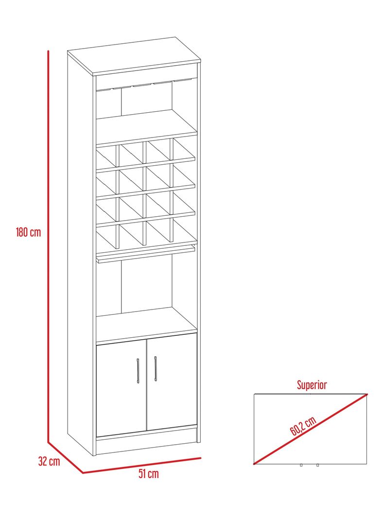 Bar Kava + Rack Extensible TV 40" TuHome-2