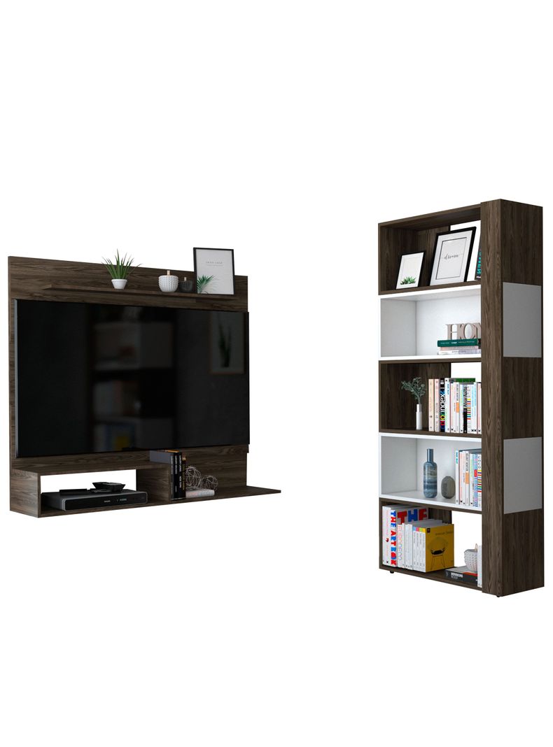 Panel TV 55" + Biblioteca Cubo TuHome-0